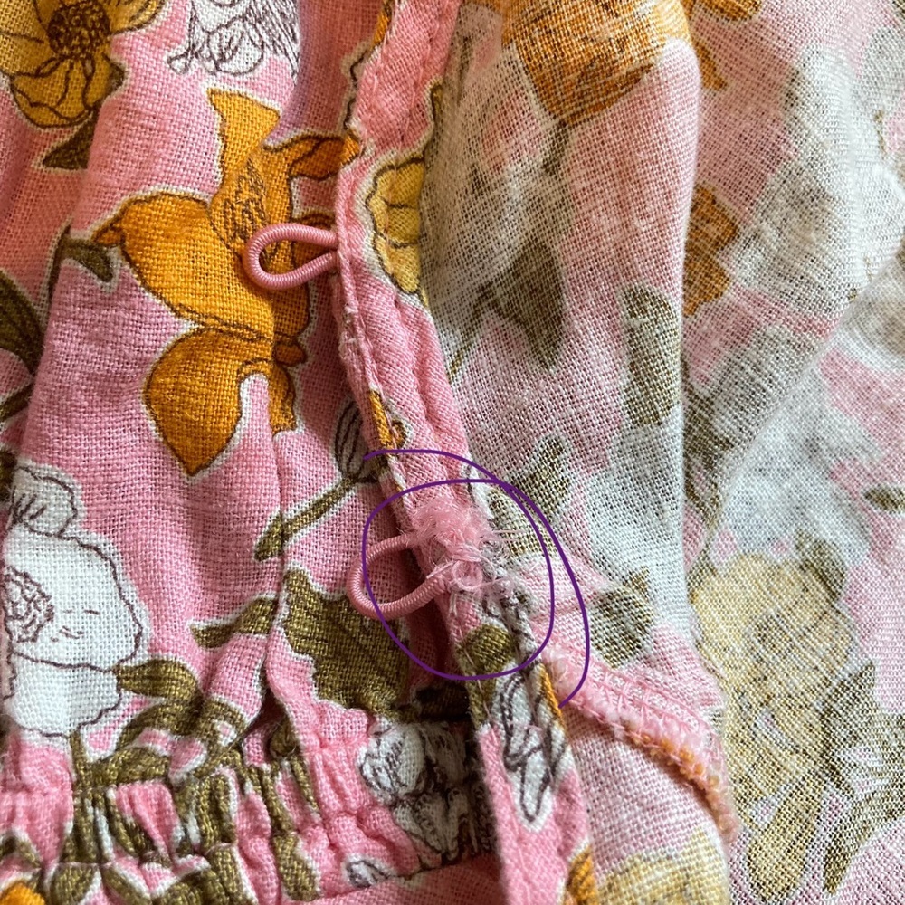 Cynthia Rowley Linen + Rayon Pink & Orange Floral Fit & Flare Mini Dress - Picture 8 of 15